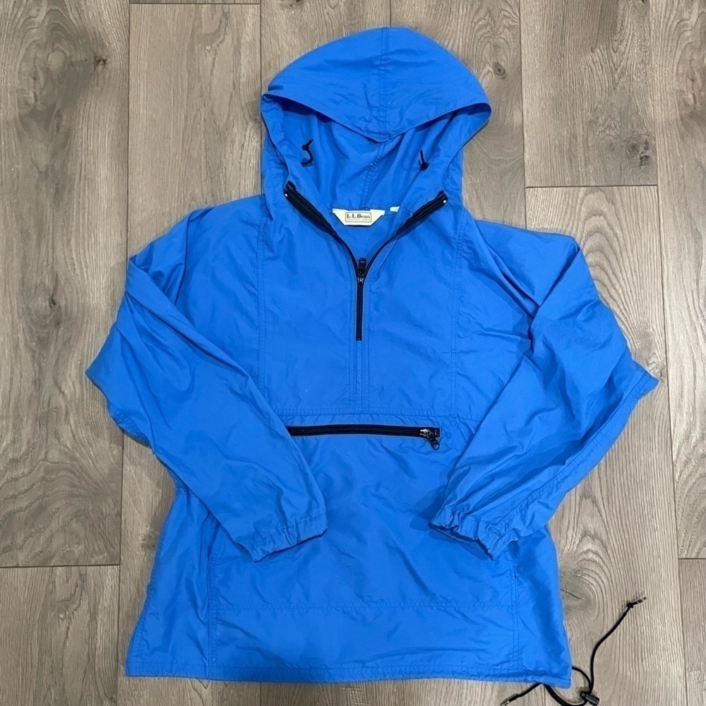 80s LL bean wind breaker blue *estimated* size large